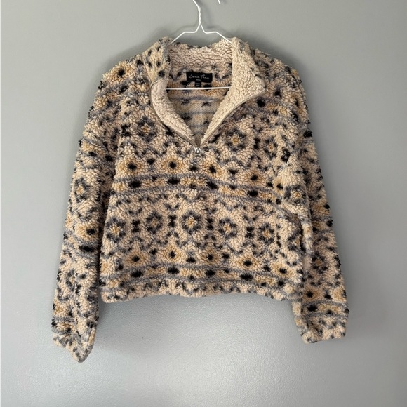 Love Tree Quarter Zip Sherpa Size Small Western Print. - Picture 1 of 5